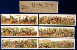 Raphael Tuck, a selection of items to include 6 scrap panoramas 'Derby Day', The Start, Clapham