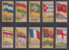 Trade cards, USA, American Chewing Products Corp., Flags of the World (set, 30 cards) (some slight