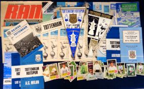 Tottenham Hotspur, selection of items inc. two 1960's pennants, 28 programmes, mostly homes 1960's/