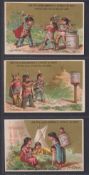 Trade cards, Liebig, Children as Red Indians, ref S131, English edition (set, 6 cards) (gd)