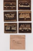Trade issue, Topical Times, Football Teams (on metal), 'M' size (set, six cards plus one envelope of