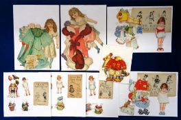 Paper Dolls, 7 paper dolls and their clothes to include Little Red Riding Hood, My Pretty Dolly,