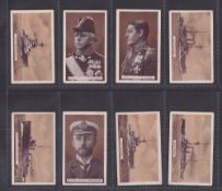 Cigarette cards, Military theme, 128 better cards in small runs / part sets, L & B Naval
