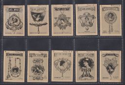 Trade cards, Spain, Las Joyas, 'M' size, b/w cards with beauties inset, 37 different (gen. gd)