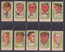 Trade cards, Cricket Kiddy's Favourites Popular Cricketers (set 52 cards) (usual irregular sizes and