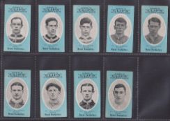 Cigarette cards, Football Cope' Clips Noted Footballers, 9 cards 436-444 inclusive (the Burnley