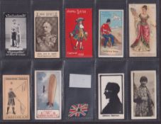 Cigarette & trade cards, a collection of ten scarce type cards inc. Marburg Bros (USA) National
