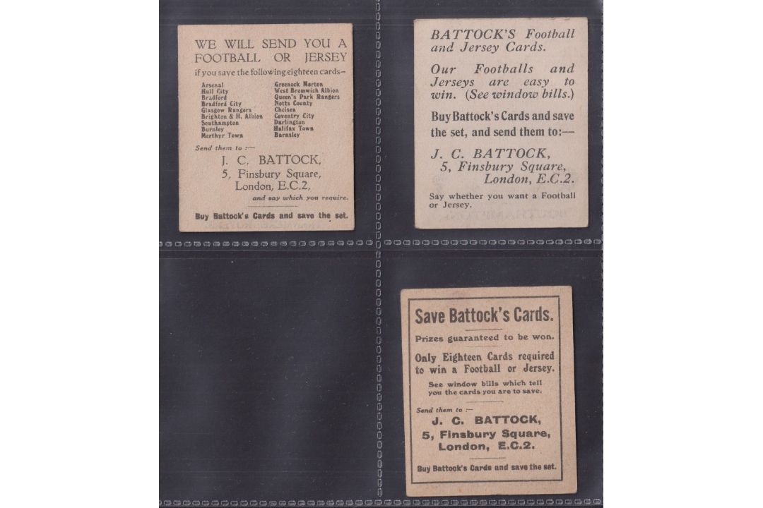 Trade cards, Battock's, Football & Jersey Cards, three football issues, Southampton, Tranmere Rovers - Image 2 of 2