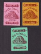 Cigarette cards, Robert's, Miniature Playing Cards, 'K' size, three type cards, 3S (Yellow back,