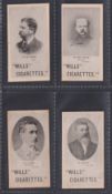 Cigarette cards, Wills, South African Personalities, Collotype, Ornamental scroll back in black on