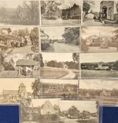 Postcards, Surrey, a selection of 14 cards of Seale village nr Farnham. Includes good view of Post