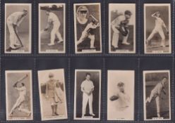 Trade cards, Boys Magazine, Famous Cricketers (set, 10 cards) inc. Baden Powell (mostly gd/vg)