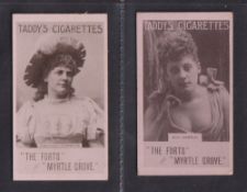 Cigarette cards, Taddy, Actresses, Collotype, two cards, Miss Violet Cameron & Miss Harold (gd) (2)