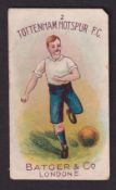 Trade card, Batger, Well Known Football Clubs, type card, no 2 Tottenham Hotspur FC, scarce (very