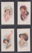 Trade cards, Barratt's, Beauties - Picture Hats, 4 different cards (gd) (4)