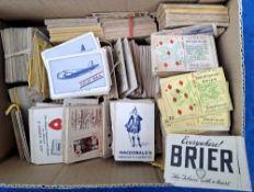 Cigarette cards, Canada, W C MacDonald, approx. 1500 cards, playing cards, aeroplanes etc many