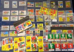 Wax wrappers, a collection of 90+ wax wrappers, various issuers & series, mostly types but including