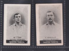 Cigarette cards, Cohen Weenen, Heroes of Sport, two type cards, M.E. Earp & F. Spikesley, both