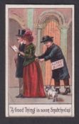 Cigarette card, The New Moslem Cigarette Co, Proverbs, type card, 'A Good Thing is Soon Snatched Up'