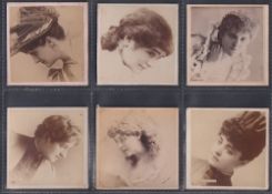 Cigarette cards, USA, Duke's, Photographs (From Life), Actresses, 36 'L' size square cards, about