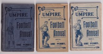 Football Annuals, The Umpire Football Annual, three editions for 1905/06, (128 pages), 1906/07 (96