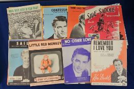 Entertainment, Sheet Music, a selection of approx. 150 mainly 1950s or older music sheets to include