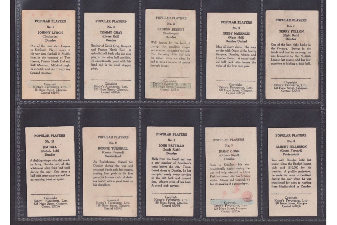 Trade cards, Kiddy's Favourites, Popular Players (Hearts on Front) Footballers, 50 different - Image 2 of 6