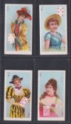 Cigarette cards, Canada, D Ritchie & Co, Beauties, p/c inset, Ref 500-200, Third set back in blue, 4