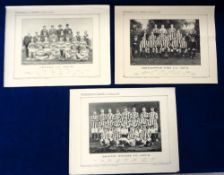 Trade issues, Ideas, three b/w large team group supplements (approx. 22cm x 28cm), all from 1907/08,