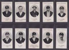 Cigarette cards, Taddy, County Cricketers, Surrey, ten cards, Baker, Crawford, Hayes, Hayward,