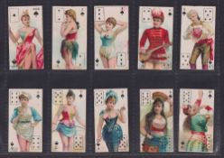 Cigarette cards, India, Castelano Bros. Ltd, Beauties P/C inset (set, 52 cards) (gd/vg)