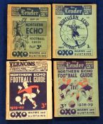 Football Annuals, Northern Echo Football Guides, a collection of four issues for seasons 1936-37,