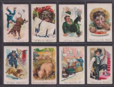 Cigarette cards, USA, Mayo T203 Baseball Comics. 8 cards, A Wild Pitch, A White Wash, A Fine