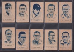 Trade cards, Cricket, Australian Licorice Photos of South African Cricketers (set 12 cards) (fair/