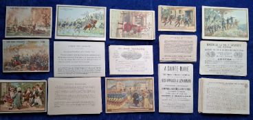 Trade cards, France, selection of 100 early Chromo card issues, French Wars in Europe & Africa