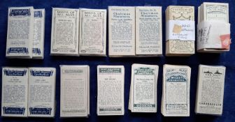 Cigarette cards, 11 complete sets, Ogden's (2) Poultry Rearing 1st, Smugglers & Smuggling,