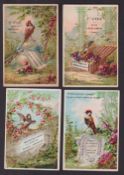 Trade cards, Liebig, Birds III (Small), French edition, ref. S63 (set, 6 cards) (slight age