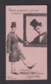 Cigarette card, Fraenkel Bros., Music Hall Artistes (Pink Card), type, R.G. Knowles, 'There's a