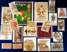 Advertising Cards, Food, 31 early items to include a Suchard wallet, Cacao van Houten (4),