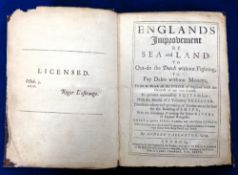 Antiquarian Book, 1677 First Edition, 'England's Improvement by Land and Sea To out-do the Dutch