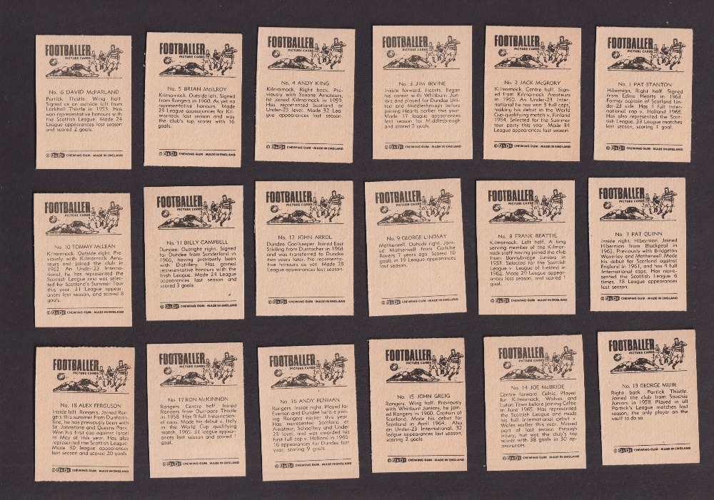 Trade cards, Football, A&BC Gum, 1966 Footballers pairs Scottish, 42 cards numbered 1 to 42 - Image 2 of 6