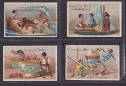 Trade cards, Liebig, 2 early near sets, both French language. S22 Pierrots Black Caps & White