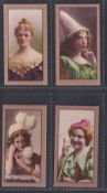 Cigarette cards, Japan, Murai, Beauties Thick Border, four cards, RB118/79, pictures nos 2, 5, 7 & 9