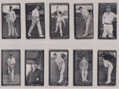 Cigarette cards, Murray's, Cricketers, Series H (Black front) (set, 20 cards) (some with edge knocks
