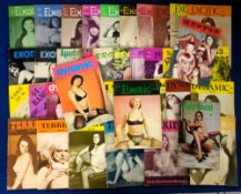 Glamour magazines, a collection of 40 small format vintage magazines, Exotic (13 issues nos 1, 3, 7,