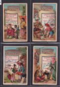 Trade cards, Liebig, 6 sets, 3 sets French/ Belgian S278, S279, S289. 2 sets German S290, S297, 1