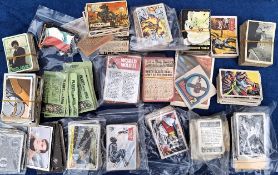 Trade cards, Mixture approx. 800 cards in box in part sets, with some duplication. Majority by A&