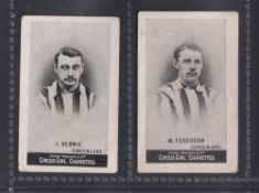 Cigarette cards, Cohen Weenen, Heroes of Sport, two type cards, J. Hernie & M. Ferguson, both