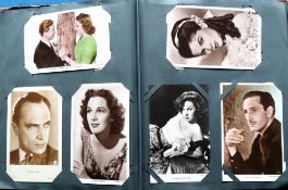 Postcards, Cinema, a vintage album of approx. 153 cards of cinema stars, pinups, and a few Edwardian
