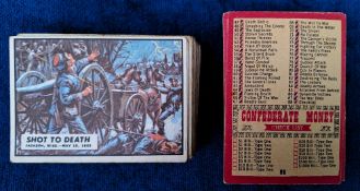 Trade cards, A&BC Gum, Civil War News (set 88 cards) including marked checklist (fair/gd many gd)